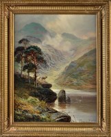 Lot 253 - Clarence Henry Roe (1850-1909) DEER ON A...
