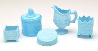 Lot 359 - Five pieces of turquoise vitro-porcelain,...