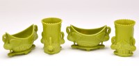 Lot 363 - A pair of green vitro-porcelain vases,...