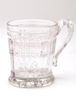 Lot 368 - A Sowerby pressed clear glass mug...