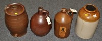 Lot 381 - Large Bellarmine style salt glazed jug, with...