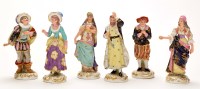 Lot 383 - Six Derby style character figures: ''Armado'',...