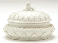 Lot 422 - Continental white porcelain sugar box and...