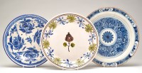 Lot 424 - Dutch Delft ware blue and white dish, with...