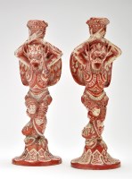 Lot 427 - Near pair of Cantagalli grotesque lustre...