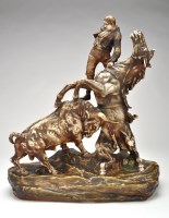 Lot 431 - Amphora group figure of a bullfighter,...