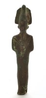 Lot 451 - Egyptian bronze figure of Osiris, of elongated...