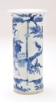 Lot 456 - Small Chinese blue and white beaker vase,...