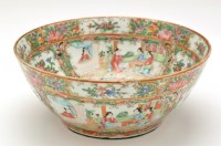 Lot 470 - Chinese famille rose Canton bowl, painted with...