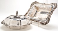 Lot 516 - A silver plated entree dish and cover, by...