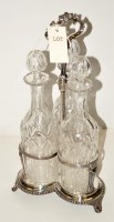 Lot 519 - A late Victorian EPNS trefoil decanter stand,...