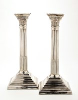 Lot 538 - A pair of Elizabeth II candlesticks, by D.J....