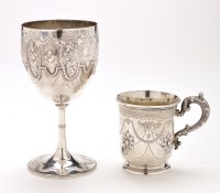 Lot 584 - A Victorian goblet, by Hirons, Plante & Co.,...