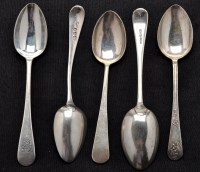 Lot 604 - Six early 20th Century teaspoons, by J. Round,...