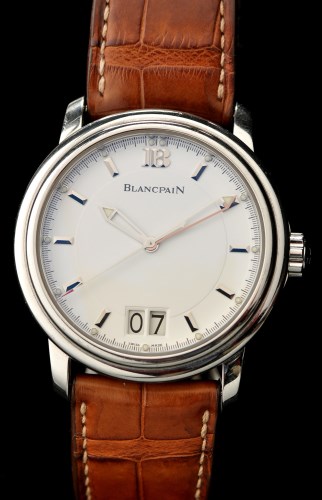 Lot 736 - Blancpain Léman: a gentleman's stainless steel...