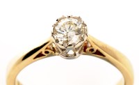 Lot 750 - A single stone diamond ring, the brilliant cut...