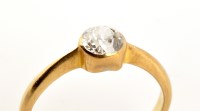 Lot 766 - A single stone diamond ring, the old cut...