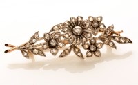 Lot 771 - A fine Edwardian diamond set floral spray...