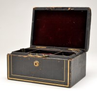 Lot 785 - A Victorian embossed leather jewellery box,...