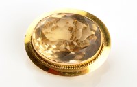 Lot 812 - A late Victorian citrine and yellow metal...