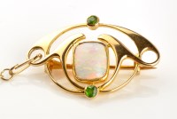 Lot 838 - Murrle Bennett Co: an opal, peridot and yellow...