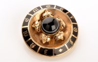 Lot 862 - A Victorian memorium brooch, the central...