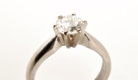 Lot 863 - A single stone diamond ring, the brilliant cut...