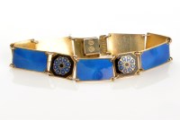 Lot 872 - A silver enamelled bracelet, by David Andersen,...