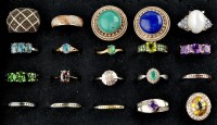 Lot 904 - A selection of diamond and gemstone rings, to...