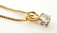 Lot 911 - A diamond drop pendant, the brilliant cut...