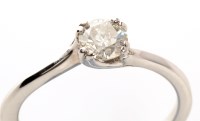 Lot 954 - A single stone diamond ring, the brilliant cut...