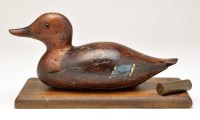 Lot 958 - An early 20th Century painted wooden duck...