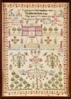 Lot 1027 - An early 19th Century sampler, worked by...