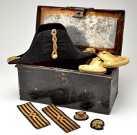 Lot 1032 - A Royal Navy bicorn hat, by Alkit Ltd., London;...