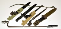 Lot 1037 - A selection of bayonets, to include: an 1876...