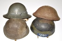 Lot 1040 - An American Second World War M1 helmet, with...