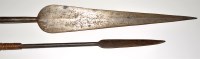 Lot 1046 - A 19th Century Zulu spear, with wide steel...