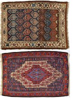 Lot 1051 - A modern Senneh Kilim rug, with central...