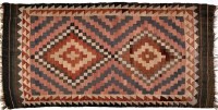 Lot 1053 - A Kilim rug decorated in shades of purple,...