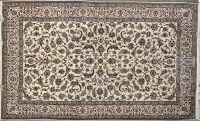 Lot 1062 - A modern part silk Persian Nain Carpet, with...