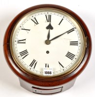 Lot 1066 - A 19th Century walnut wall timepiece, the...