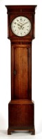 Lot 1071 - A Victorian oak and mahogany banded longcase...