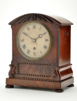 Lot 1073 - A Victorian mahogany bracket timepiece, the...