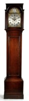 Lot 1079 - Jno. Johnson, Walton: a Georgian oak longcase...