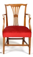 Lot 1114 - A George III mahogany carver chair, the shaped...