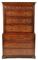 Lot 1116 - A George III mahogany tallboy, the upper...