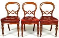 Lot 1121 - A set of ten Victorian mahogany balloon back...