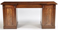 Lot 1134 - A Victorian mahogany pedestal sideboard, the...