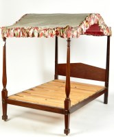 Lot 1159 - A 19th Century small size four-poster bed,...