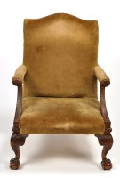 Lot 1168 - A George II style Gainsborough armchair, the...